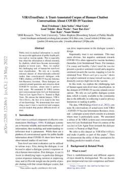 VIRATrustData: A Trust-Annotated Corpus of Human-Chatbot Conversations
  About COVID-19 Vaccines