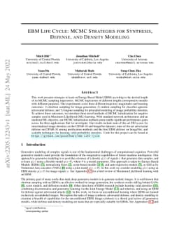 EBM Life Cycle: MCMC Strategies for Synthesis, Defense, and Density
  Modeling