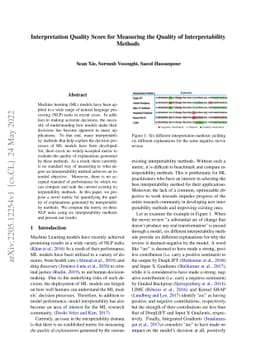 Interpretation Quality Score for Measuring the Quality of
  interpretability methods