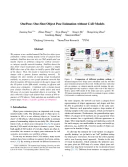 OnePose: One-Shot Object Pose Estimation without CAD Models