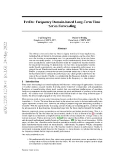 FreDo: Frequency Domain-based Long-Term Time Series Forecasting
