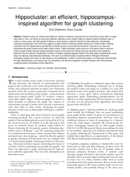 Hippocluster: an efficient, hippocampus-inspired algorithm for graph
  clustering