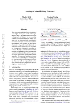 Learning to Model Editing Processes