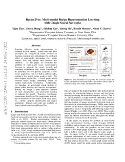 Recipe2Vec: Multi-modal Recipe Representation Learning with Graph Neural
  Networks