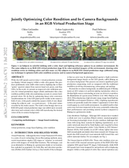 Jointly Optimizing Color Rendition and In-Camera Backgrounds in an RGB
  Virtual Production Stage