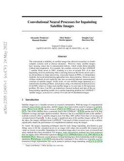 Convolutional Neural Processes for Inpainting Satellite Images