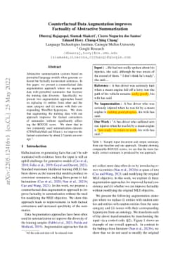 Counterfactual Data Augmentation improves Factuality of Abstractive
  Summarization