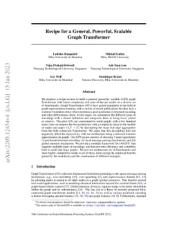 Recipe for a General, Powerful, Scalable Graph Transformer