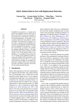 R2D2: Robust Data-to-Text with Replacement Detection
