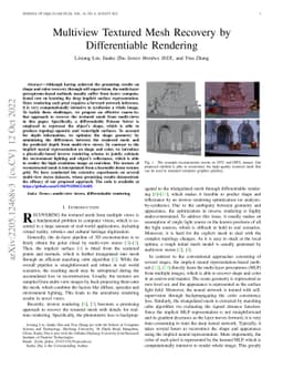Multiview Textured Mesh Recovery by Differentiable Rendering