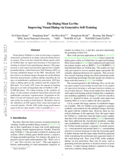 The Dialog Must Go On: Improving Visual Dialog via Generative
  Self-Training