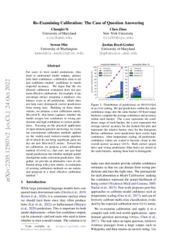 Re-Examining Calibration: The Case of Question Answering