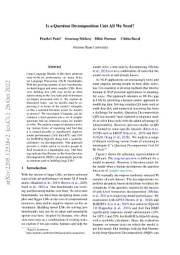 Is a Question Decomposition Unit All We Need?