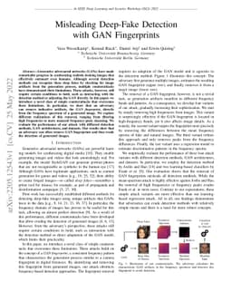 Misleading Deep-Fake Detection with GAN Fingerprints