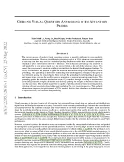Guiding Visual Question Answering with Attention Priors