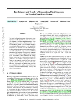 Fast Inference and Transfer of Compositional Task Structures for
  Few-shot Task Generalization