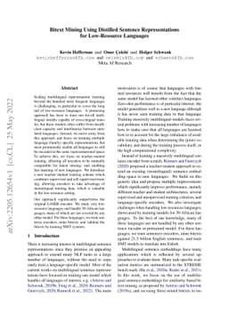 Bitext Mining Using Distilled Sentence Representations for Low-Resource
  Languages