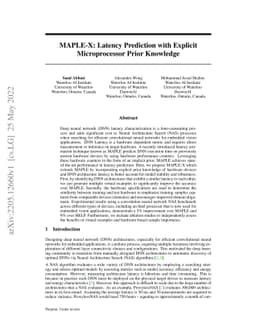 MAPLE-X: Latency Prediction with Explicit Microprocessor Prior Knowledge