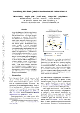 Optimizing Test-Time Query Representations for Dense Retrieval