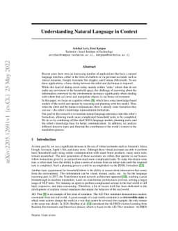 Understanding Natural Language in Context