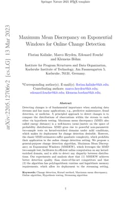 Maximum Mean Discrepancy on Exponential Windows for Online Change Detection