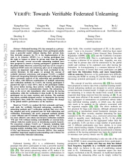 VeriFi: Towards Verifiable Federated Unlearning