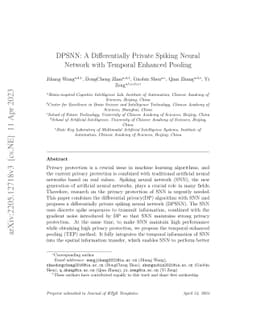 DPSNN: A Differentially Private Spiking Neural Network with Temporal
  Enhanced Pooling