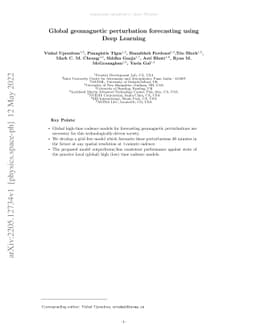 Global geomagnetic perturbation forecasting using Deep Learning