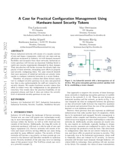 A Case for Practical Configuration Management Using Hardware-based
  Security Tokens