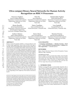 Ultra-compact Binary Neural Networks for Human Activity Recognition on
  RISC-V Processors