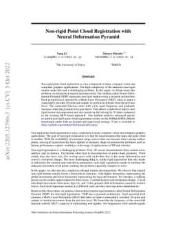 Non-rigid Point Cloud Registration with Neural Deformation Pyramid