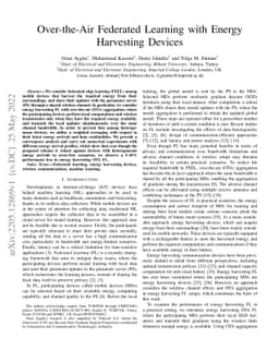 Over-the-Air Federated Learning with Energy Harvesting Devices