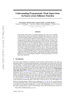 Understanding Programmatic Weak Supervision via Source-aware Influence
  Function