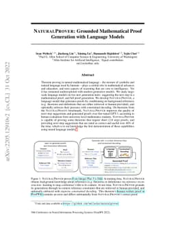 NaturalProver: Grounded Mathematical Proof Generation with Language
  Models