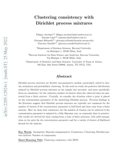 Clustering consistency with Dirichlet process mixtures