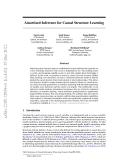Amortized Inference for Causal Structure Learning