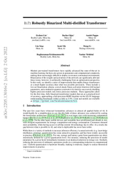 BiT: Robustly Binarized Multi-distilled Transformer