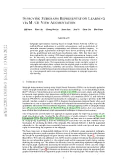 Improving Subgraph Representation Learning via Multi-View Augmentation
