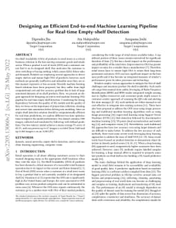 Designing an Efficient End-to-end Machine Learning Pipeline for
  Real-time Empty-shelf Detection