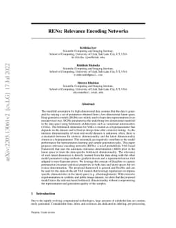 RENs: Relevance Encoding Networks