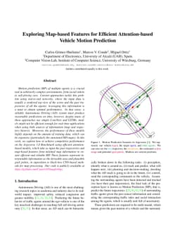 Exploring Map-based Features for Efficient Attention-based Vehicle
  Motion Prediction