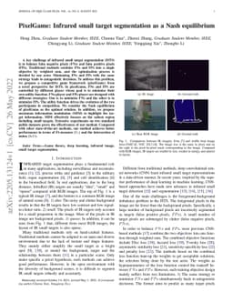 PixelGame: Infrared small target segmentation as a Nash equilibrium