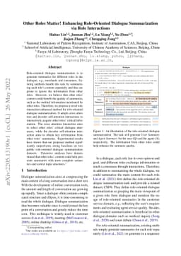 Other Roles Matter! Enhancing Role-Oriented Dialogue Summarization via
  Role Interactions