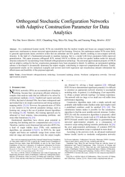 Orthogonal Stochastic Configuration Networks with Adaptive Construction
  Parameter for Data Analytics