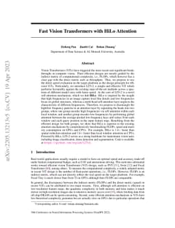 Fast Vision Transformers with HiLo Attention