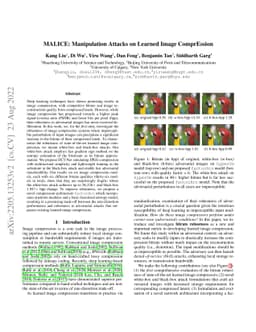 MALICE: Manipulation Attacks on Learned Image ComprEssion