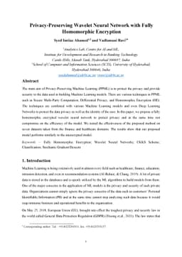 Privacy-Preserving Wavelet Neural Network with Fully Homomorphic
  Encryption