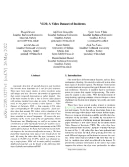 VIDI: A Video Dataset of Incidents