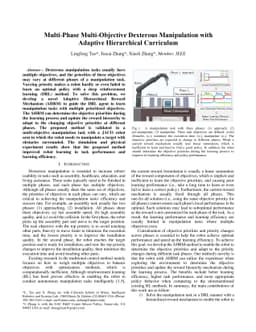 Multi-Phase Multi-Objective Dexterous Manipulation with Adaptive
  Hierarchical Curriculum