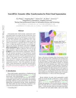 SemAffiNet: Semantic-Affine Transformation for Point Cloud Segmentation